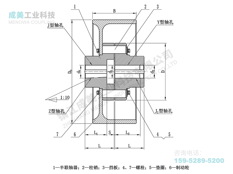 HLL弹性柱销联轴器